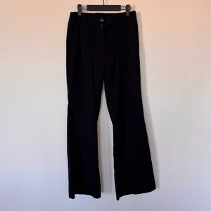 Maeve Size 6 Anthropologie Naomi Wide-Leg Flare Pants Double Button in Black